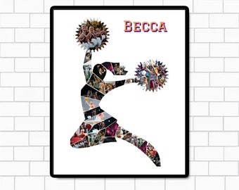 Cheer Drill Team Gift Dance Photo Collage Sport Poster Template Coach Gift Printable Canva Frame Editable Download Digital File