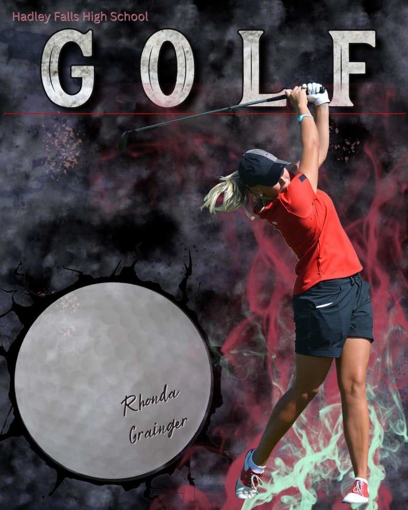 Golf Poster Template Coach Team Gift for Athlete Sport Printable Canva Template Editable Download Digital File image 3