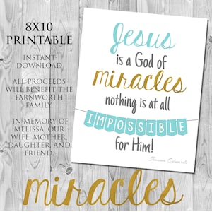 8x10 Miracle Song Lyric Printable. - Etsy
