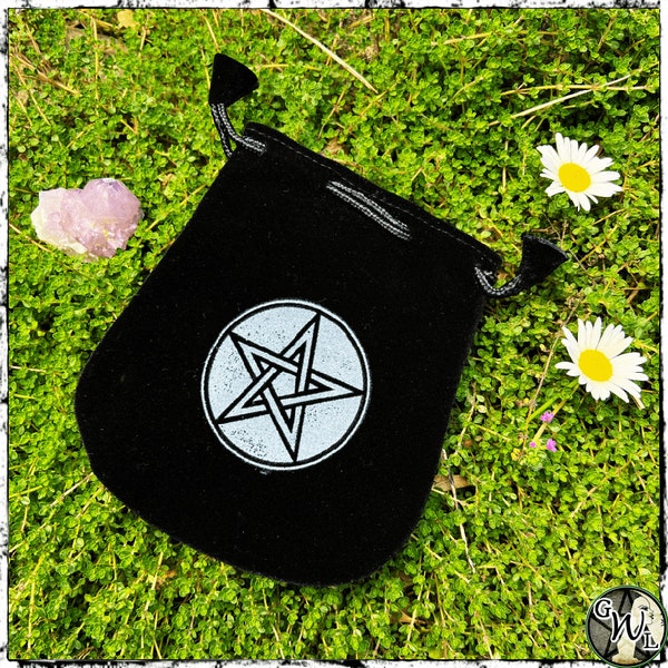 Velvet Pentacle Pouch | Spell Bag, Crystal and Tarot Storage