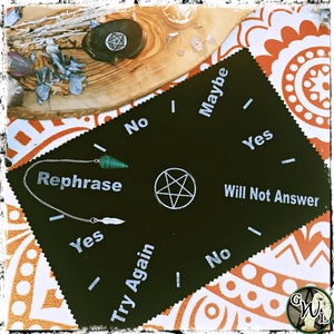 Pentagram Pendulum Mat | Divination, Altar Decor