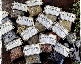 Custom Witches Herb Set, A-Z Apothecary Collection