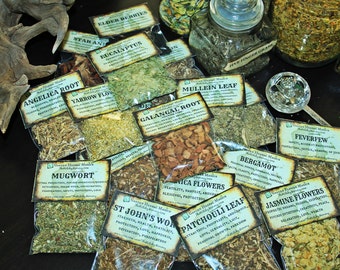 13 Custom HERB SET, Create Your Own Herb Kit ~ Select from Over 85 Herbs, Herbal Witches Apothecary