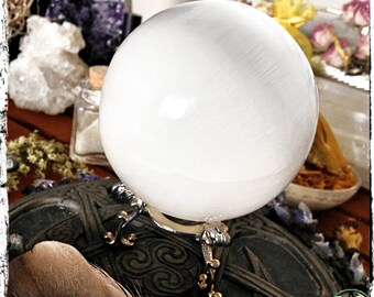 Selenite Crystal Ball | Enlightenment, Divination, Scrying