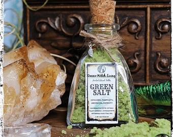 Green Ritual Salts with Patchouli | Expansion, Abundance