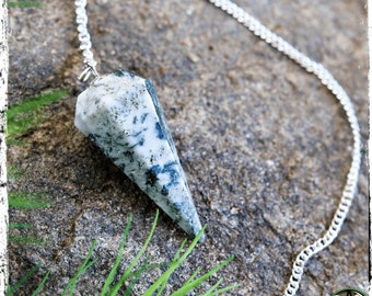 Tree Agate Crystal Pendulum | Earth Consciousness