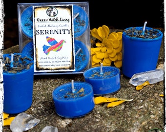 Bougies chauffe-plat Serenity, ens. de 4 | Bougies magiques herbal alchemy | Paix
