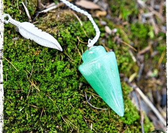 Green Aventurine Crystal Pendulum | Emotional Balance