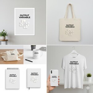 Minimalist coding art print for software engineers featuring abstract white geometric shapes decor