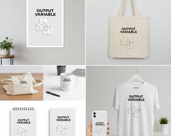 Minimalistischer Programmier Kunstdruck für Programmierer mit abstrakten weißen, geometrischen Formen