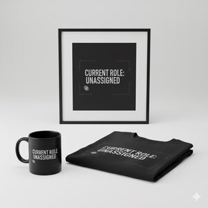 Digital Role Card for gaming and social media profile status unassigned design