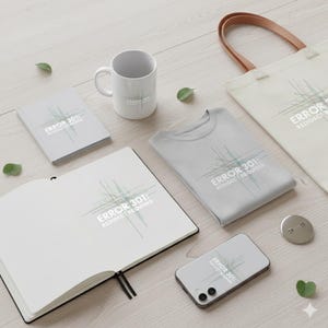 Tech wall art featuring error 301 minimalist abstract design for digital download