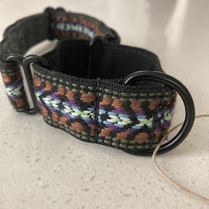 1&quot; wide vintage tribal martingale collar for small/medium dogs
