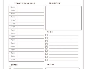 Daily Planner Printable