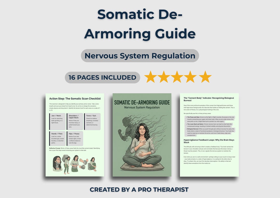 Somatic De-armoring Guide | Nervous System Regulation | Release Chronic ...