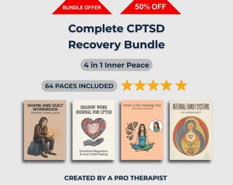Complete CPTSD Recovery Bundle | Inner Child & Shame Release Worksheets | Emotional Regulation Guide