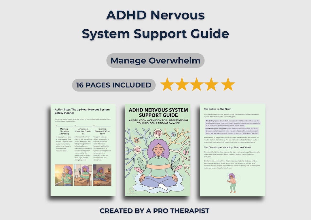 ADHD Nervous System Support Guide | Manage Overwhelm | Executive ...