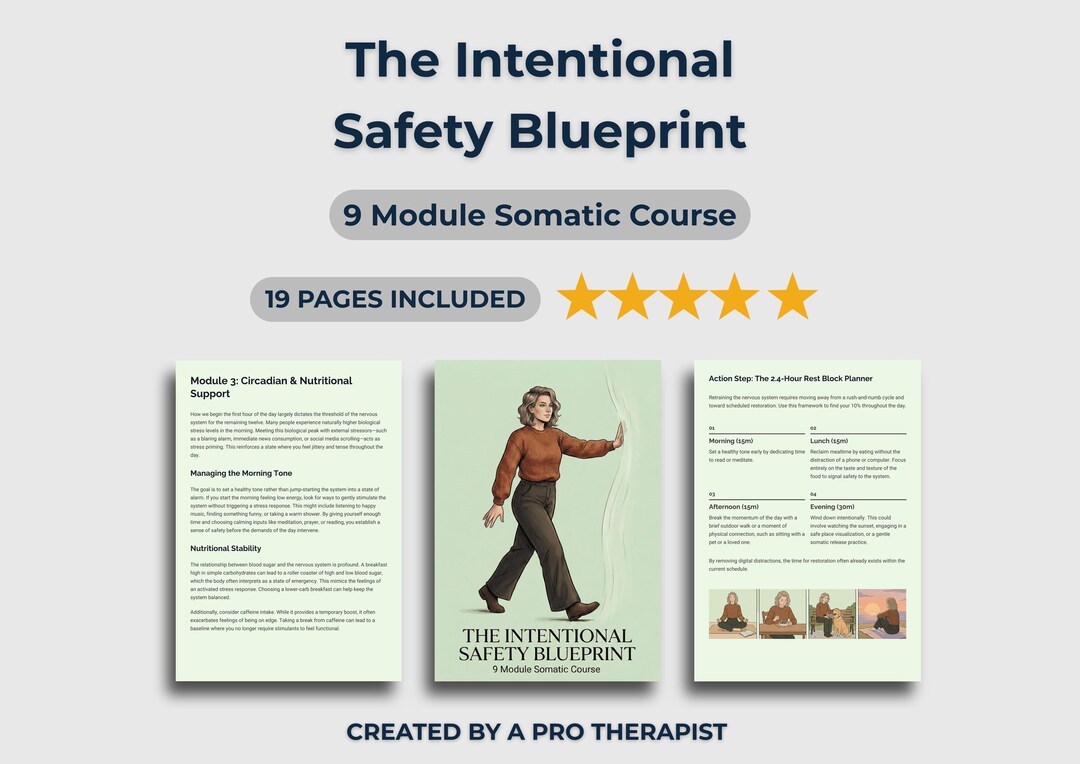 The Intentional Safety Blueprint | 9 Module Somatic Course | Calm ...