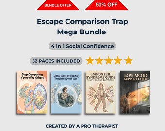 Escape Comparison Trap Mega Bundle | Inner Work For Women | Printable Journal Format