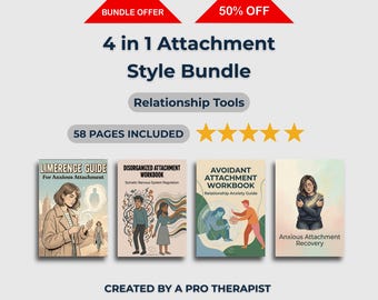 4 in 1 Attachment Style Bundle For Adults Healing Relational Stress