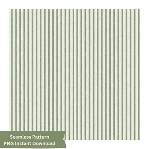 May include: A seamless digital pattern featuring vertical stripes in alternating shades of sage green and off-white. The design displays a consistent, repeating linear texture across the entire square surface, suitable for various digital design projects.