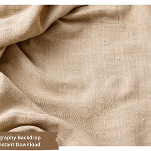 Soft Burlap Photography Backdrop, Neutral Rustic Fabric Background, Digital JPG PNG Download