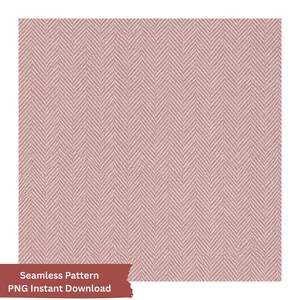 May include: A seamless digital pattern featuring a dusty rose pink herringbone weave texture. The design displays a repeating V-shaped chevron motif across the entire surface. The bottom left corner includes the text Seamless Pattern PNG Instant Download.