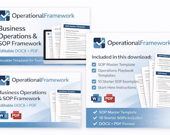 SOP- en workflowsjablonen voor bedrijf – Operations Framework