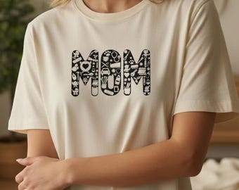 Mosaic MOM Graphic Tee | Modern Mother's Day Shirt