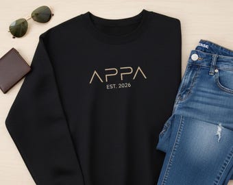 Appa Est 2026-sweater, cadeau nieuwe vader