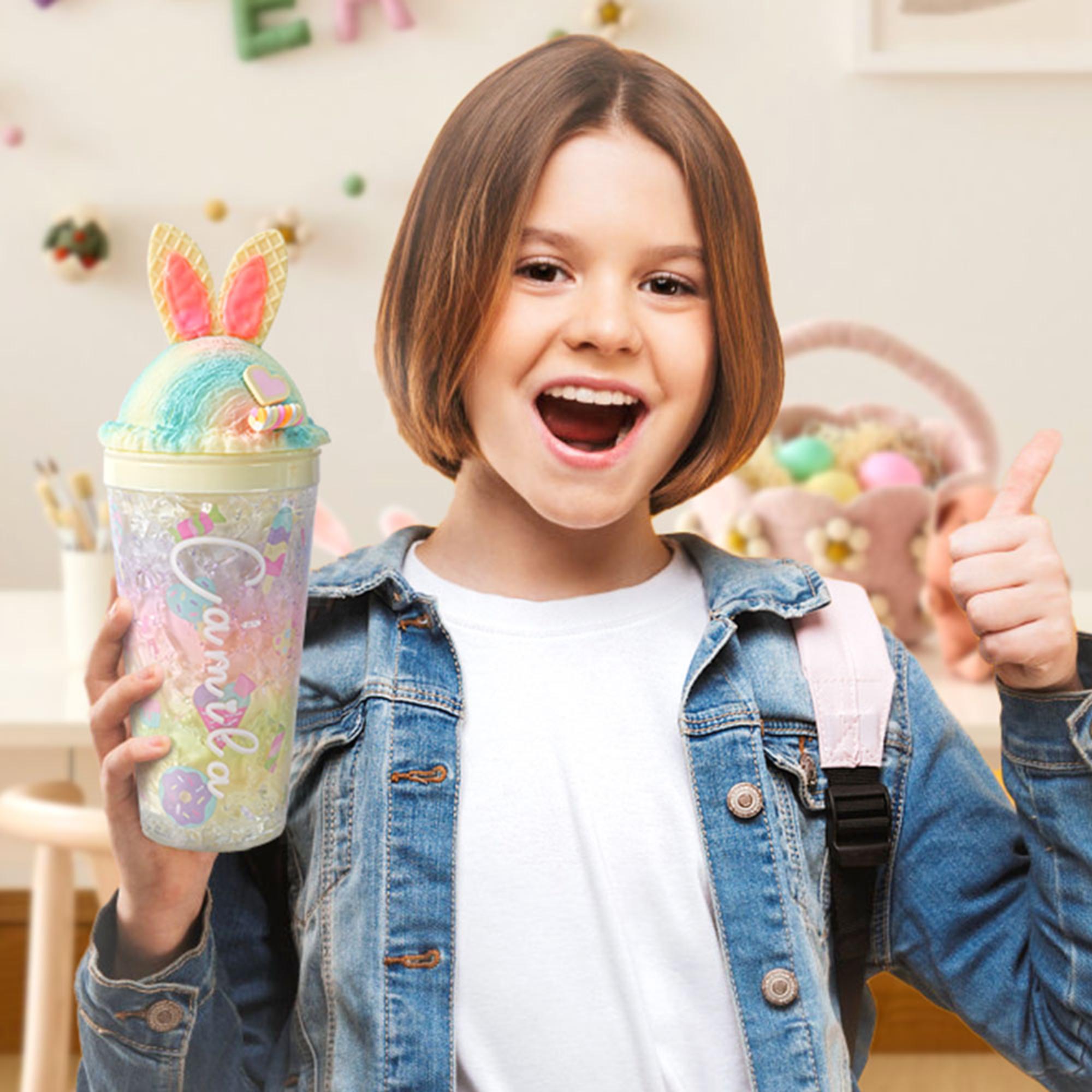 Personalized Name Waffle Rabbit Ice Cream Cup, Cute Bunny Leak-proof ...