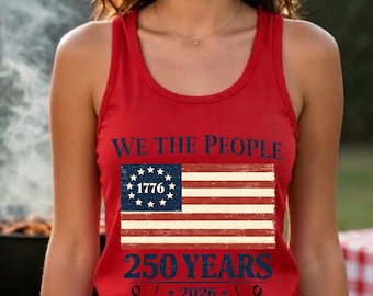 Wir, die Menschen 250 Jahre Tank Top, Amerika 250 Jubiläum Vaterländischer Panzer, 1776 2026 4. Juli USA Feier Shirt