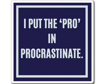 I Put The Pro In Procrastinate Magnet, Funny ADHD Gift, Neurodivergent Magnet, Procrastination Humour