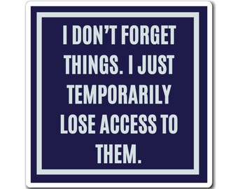 I Don't Forget Things I Just Temporarily Lose Access Magnet, Funny ADHD Gift, Neurodivergent Magnet