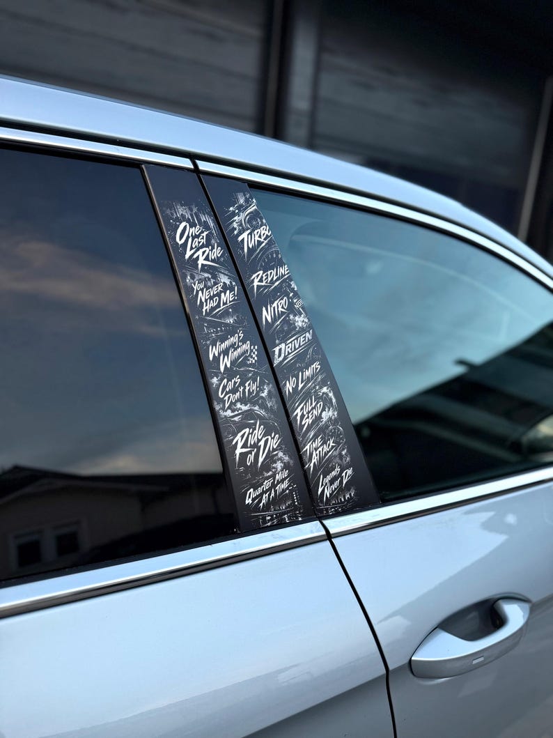 Car Racing Timezone Card Street Racing Legnds Design Car Pillar Sticker Premium, Universal Fit ...