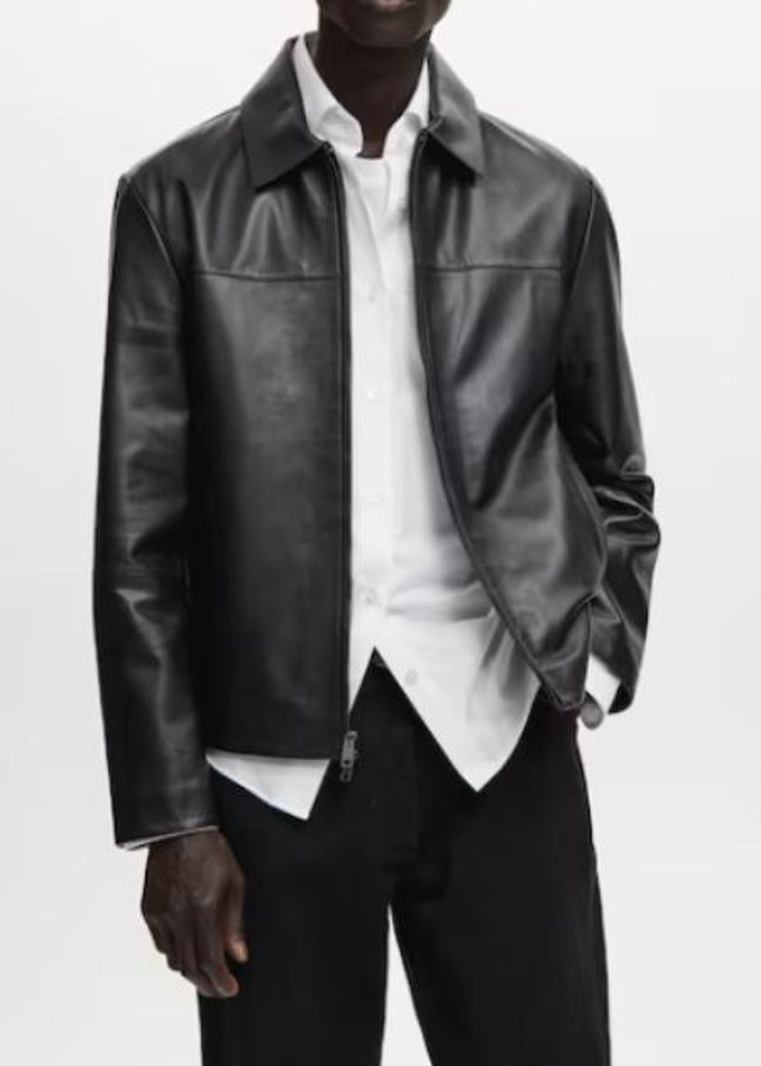 Men’s Handmade Goat Racer Jacket – Slim Fit Moto Biker Leather Jacket ...