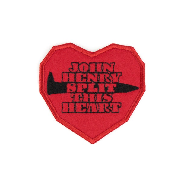 John Henry Split This Heart Embroidered Patch
