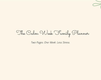 Calm Week-gezinsplanner