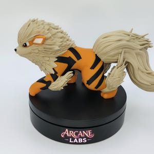 Figura de Arcanine / Estatua legendaria de perro tipo fuego impresa en 3D