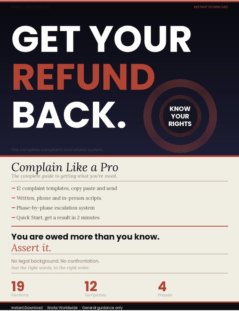 Refund Scripts Examples Complaint Templates and Refund Scripts, How to Get Results Fast. - Etsy
