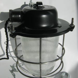 Vintage USSR pendant lamp in industrial style. Loft-style decor. Industrial-style home decor. Retro lighting