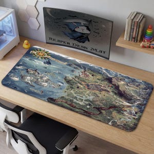 The Witcher 3 Wild Hunt Map Schreibtischunterlage, erweitertes Gamer Mousepad