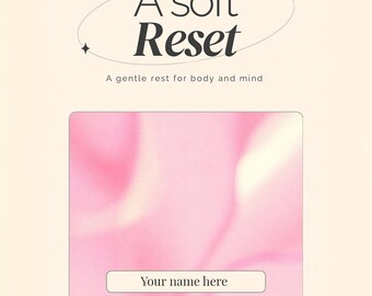 A Soft Reset – Digital Ritual Journal | Morning Pages, Daily Affirmations, Self-Care & Mindfulness, printable