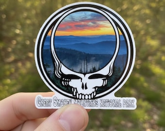 Smoky Mountains 'Steal Your Face' Sticker | National Park Vinyl Decal