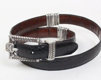 Genuine BRIGHTON Marcus Brown & Black Leather Reversible  display picture 3