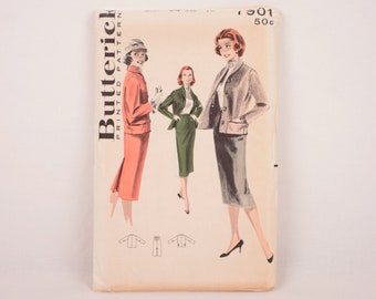 1950 Butterick 7901 // gonna e giacca // taglia 14 busto 34