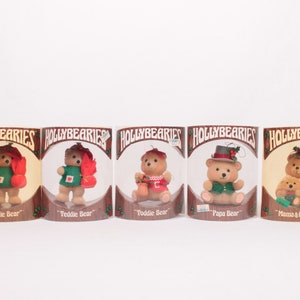 vintage ornaments // 5 pc lot // Holly Bearies