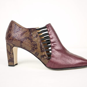 80er 90er Booties // Metallic Snake // Gr. 39