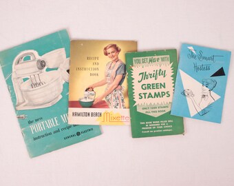 50s recipe booklets // GE Mixer // Ice-O-Matic // Green Stamps