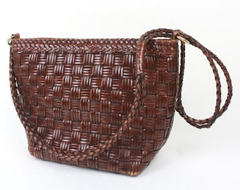 CEM woven leather bag // braided strap